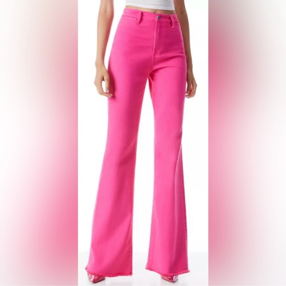 Alice + Olivia Denim - Alice and Olivia coin pocket high rise flare jeans